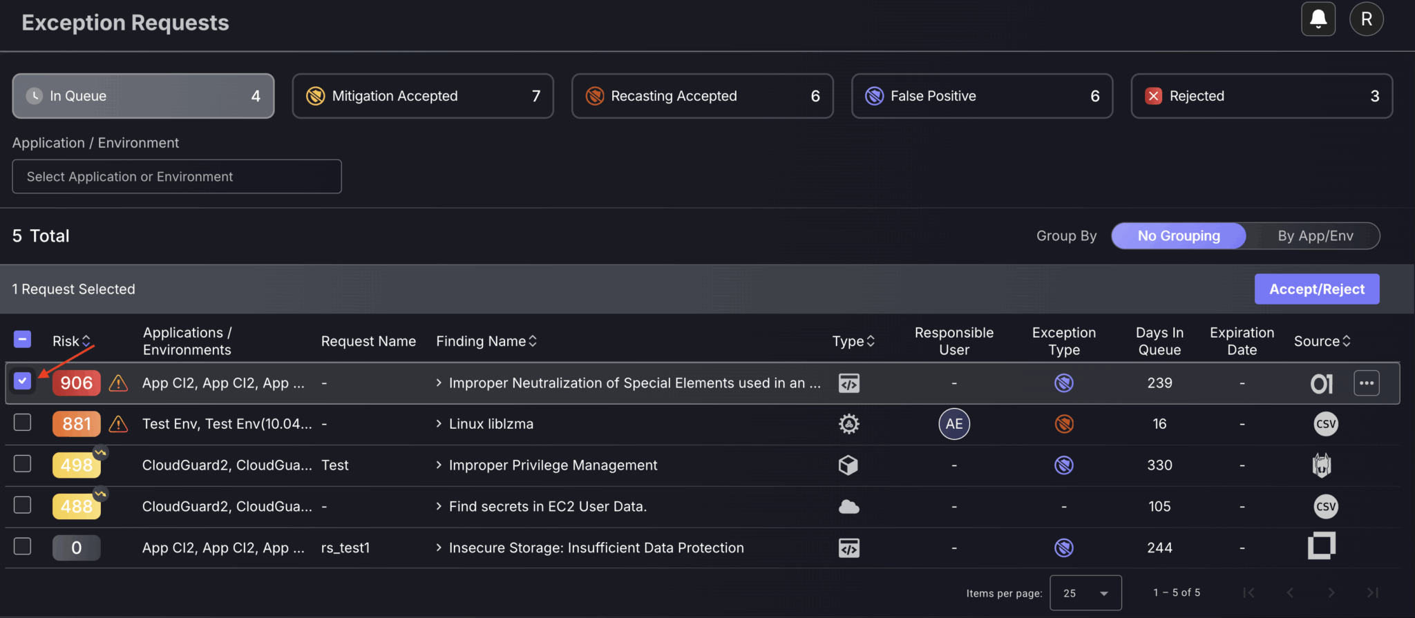 Exception Request Management – Phoenix Security Knowledge Base